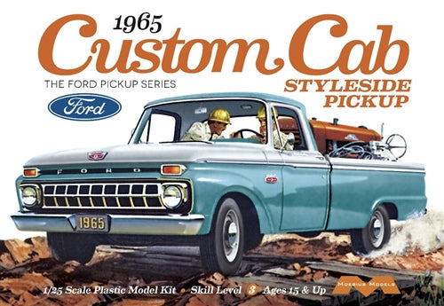 Moebius 1965 Ford Custom Cab Styleside Pickup 1:25 Scale Model Kit