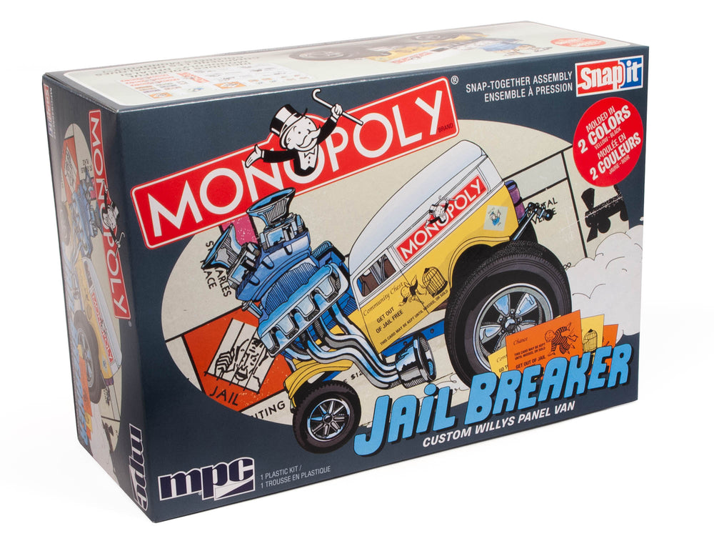 MPC Monopoly Jail Breaker Custom Willys Panel (SNAP) 1:25 Scale Model Kit