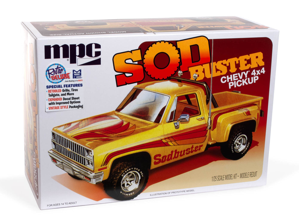 MPC 1981 Chevy Stepside Pickup Sod Buster 1:25 Scale Model Kit