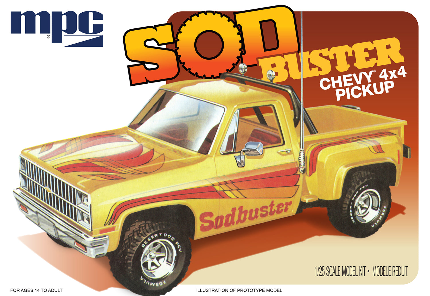 MPC 1981 Chevy Stepside Pickup Sod Buster 1:25 Scale Model Kit