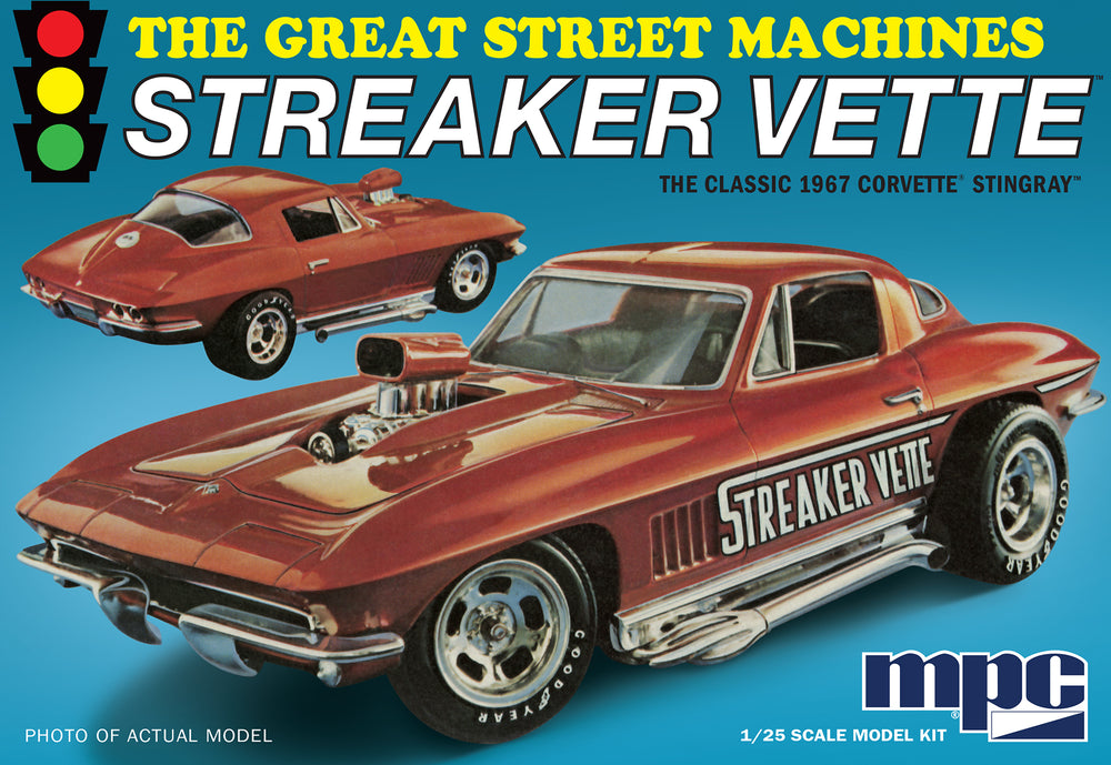 MPC 1967 Chevy Corvette Stingray "Streaker Vette" 1:25 Scale Model Kit