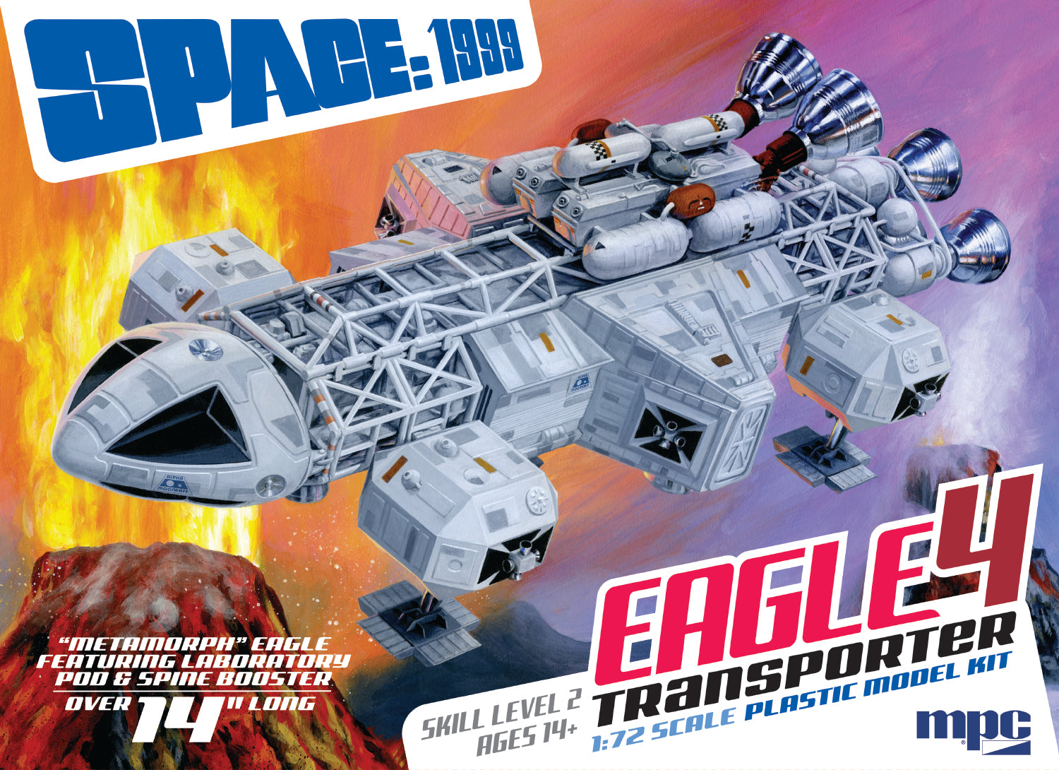 MPC 14" Space:1999 Eagle 4 featuring Lab Pod & Spine Booster 1:72 Scale Model Kit