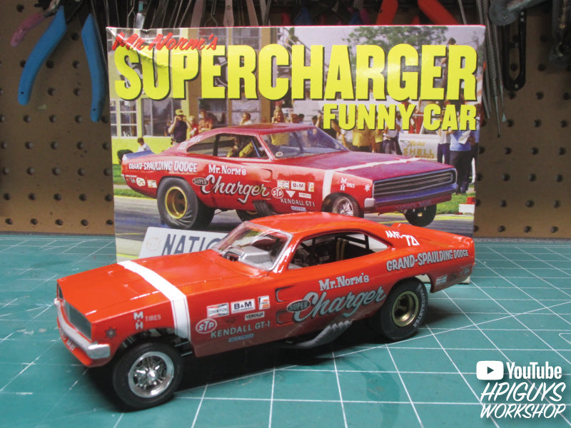 Polar Lights 1969 Dodge Charger Funny Car Mr. Norm 1:25 Scale Model Kit