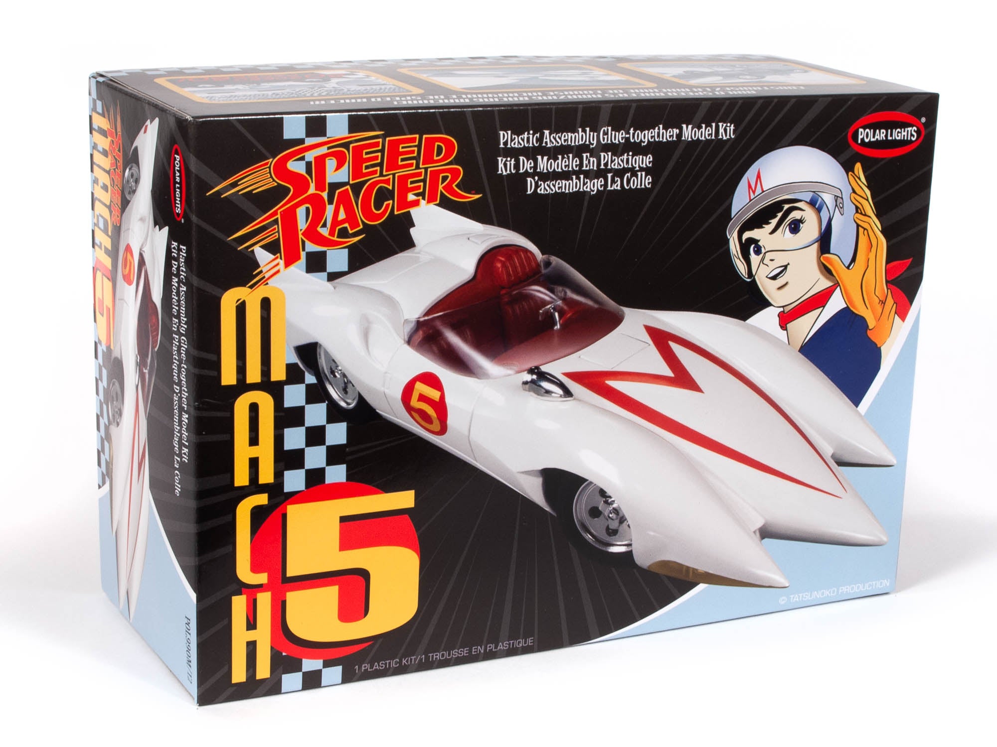 Speed Racer Mach 5 ミニカー 1/24スケール JADA SPEED RACER MACH 5 GLOSSY WHITE WITH NO 5 GRAPHIC 1:24
