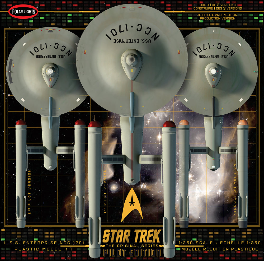 Polar Lights Star Trek TOS U.S.S. Enterprise w/Pilot Edition Parts 1:350 Scale Model Kit