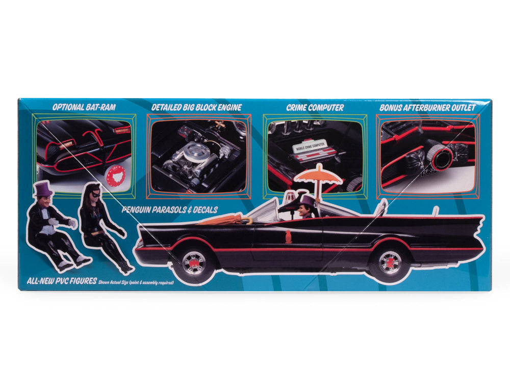 Polar Model Kit Skill 2 1966 Batmobile w/Catwoman & Penguin Figures, White