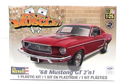 Revell '68 Mustang GT 2'n 1 1:25 Scale Model Kit