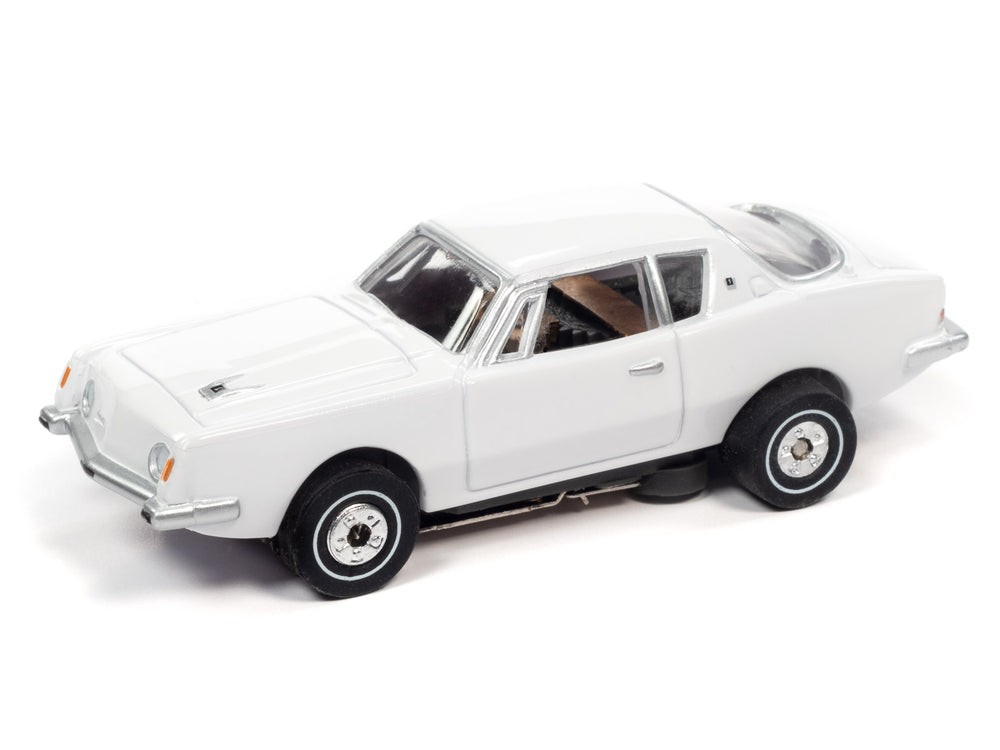 Auto World Thunderjet R34 1963 Studebaker Avanti (White) HO Scale Slot Car