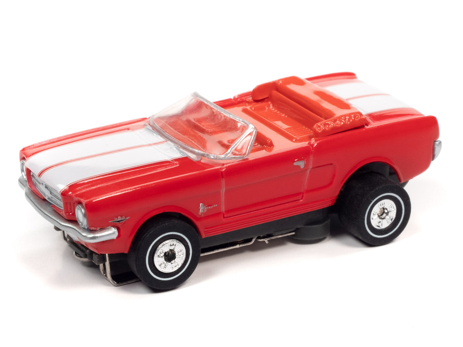 Auto World Thunderjet R34 1965 Ford Mustang Convertible (Red) HO Scale Slot Car