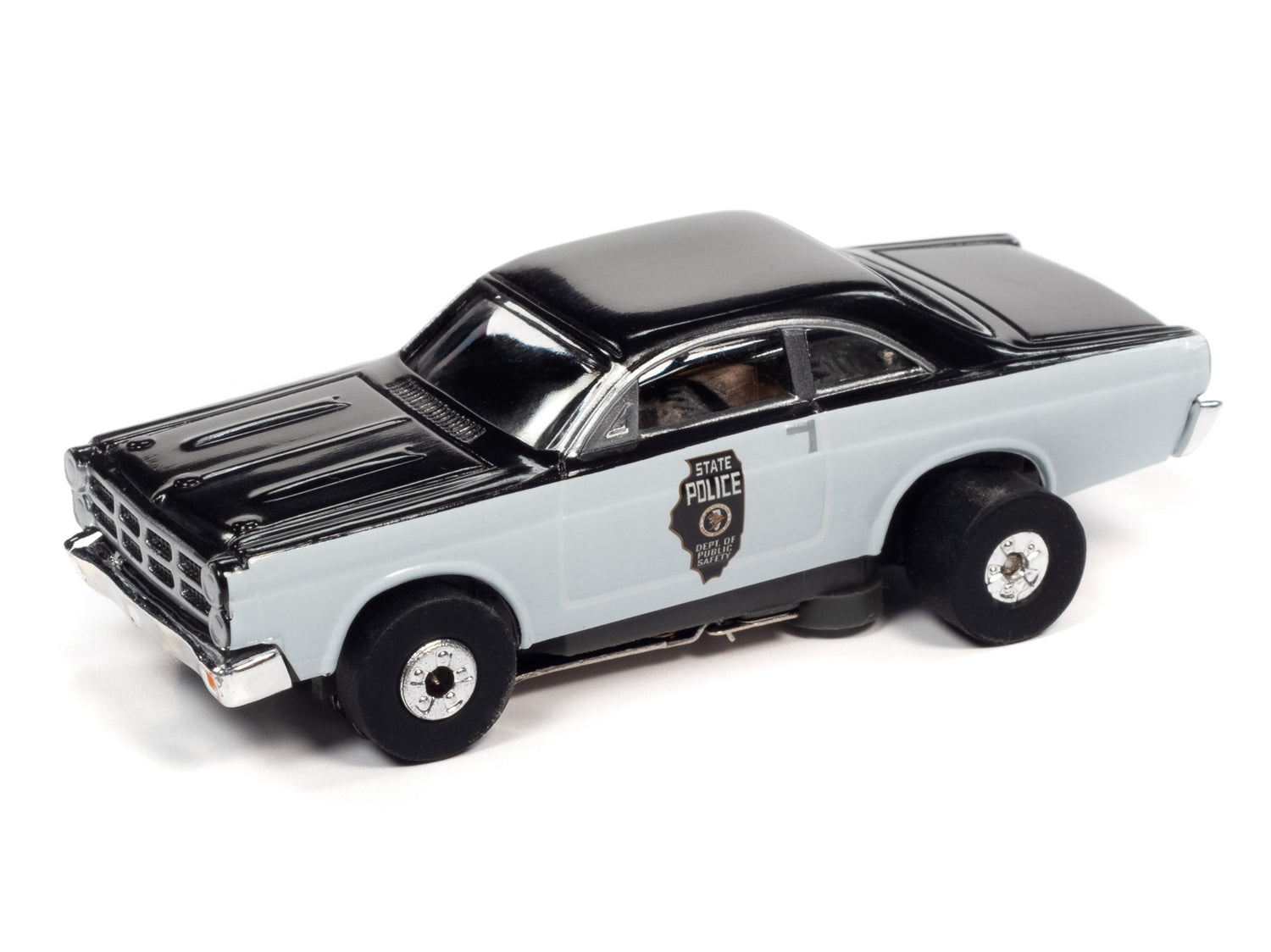 Auto World Thunderjet R34 1967 Ford Fairlane Illinois State Police HO Scale Slot Car