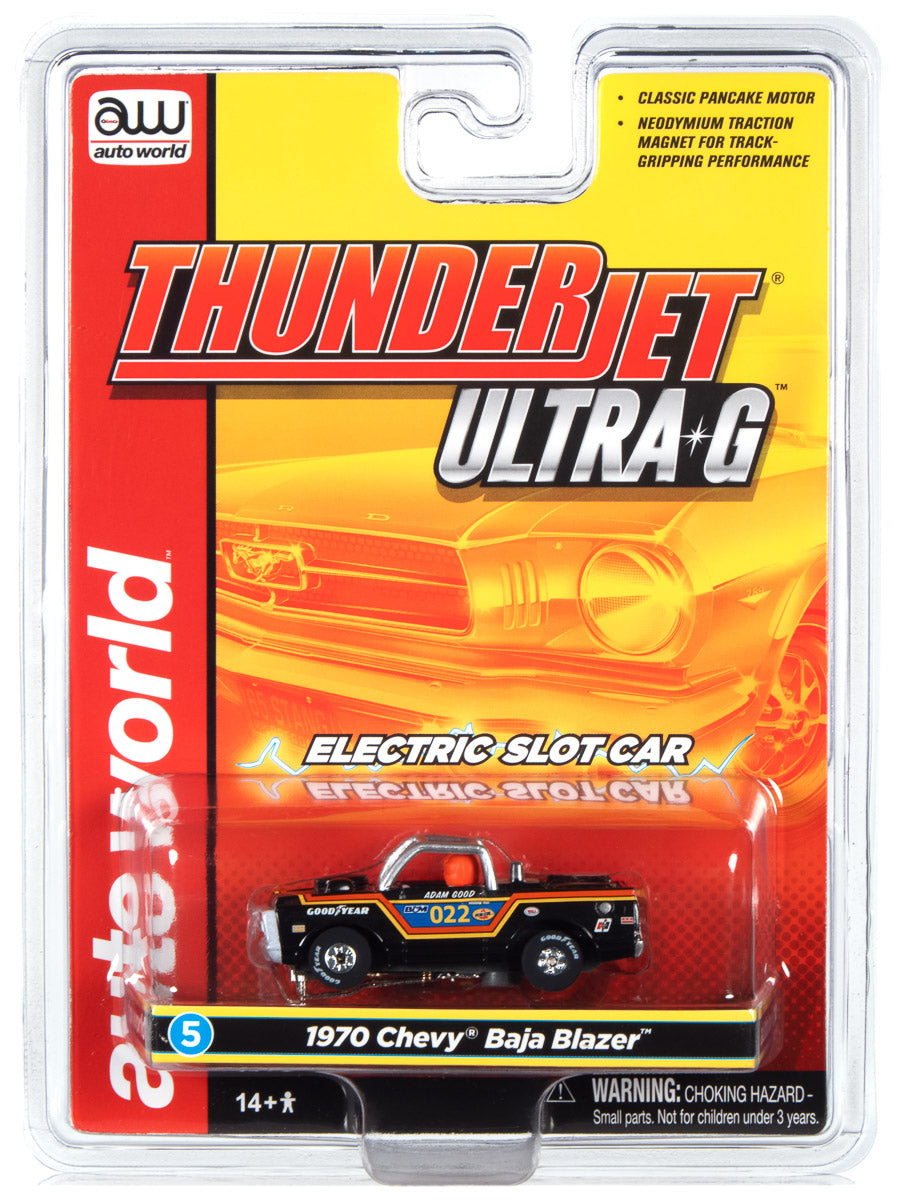Auto World Thunderjet R34 1970 Chevrolet Baja Blazer (Black) HO Scale Slot Car