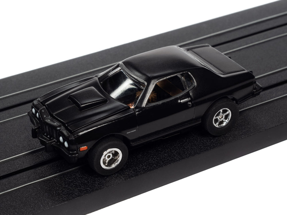 Auto World Xtraction R34 1976 Ford Torino (Black) HO Scale Slot Car