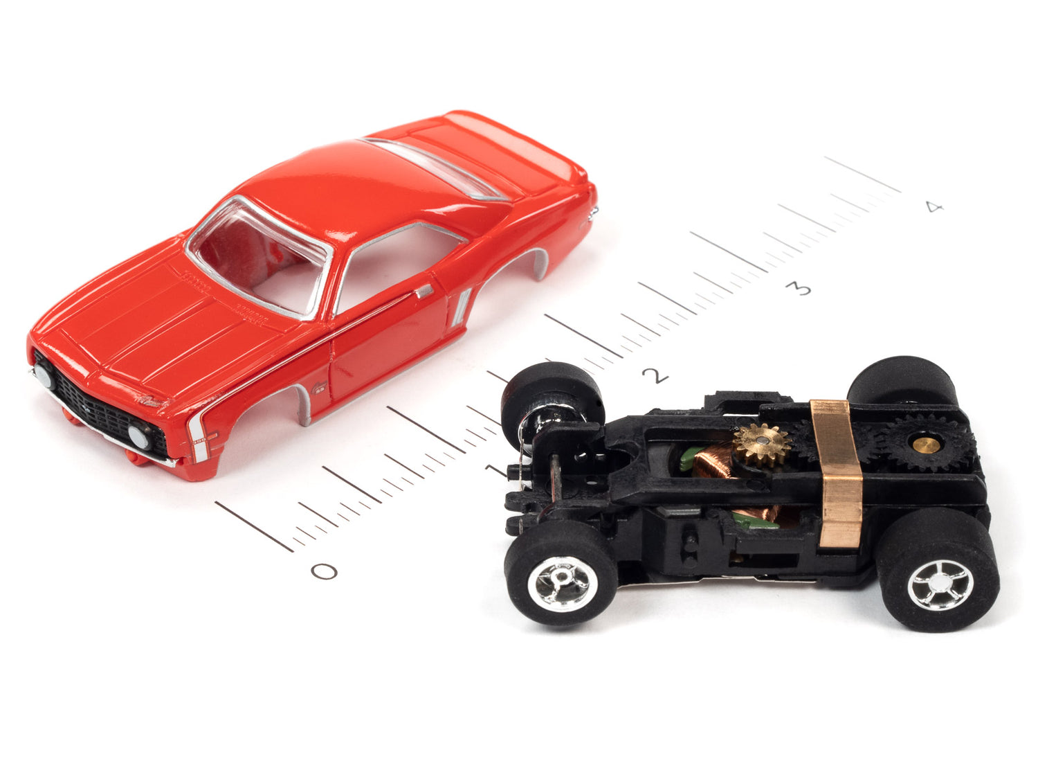 Auto World Xtraction R35 1969 Chevrolet Camaro (Red) HO Scale Slot Car