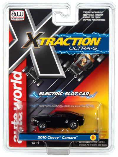 Auto World Xtraction R35 2010 Chevrolet Camaro (Black) HO Scale Slot Car