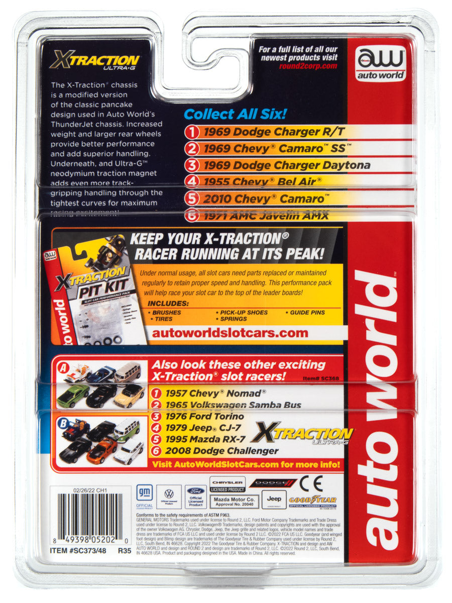 Auto World Xtraction R35 2010 Chevrolet Camaro (Black) HO Scale Slot Car