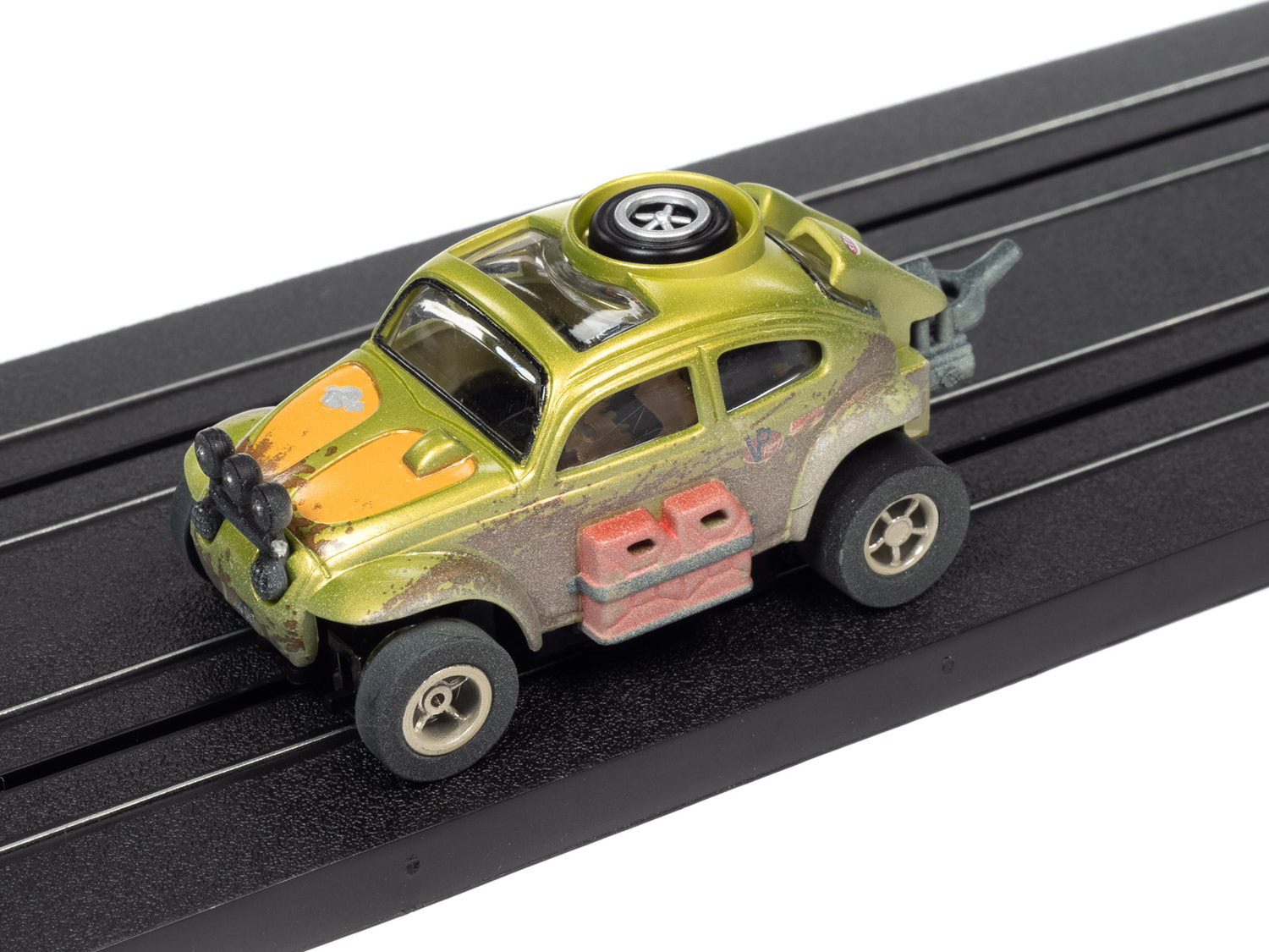 Auto World Xtraction 1965 Volkswagen Baja Bug (Green) HO Scale Slot Car
