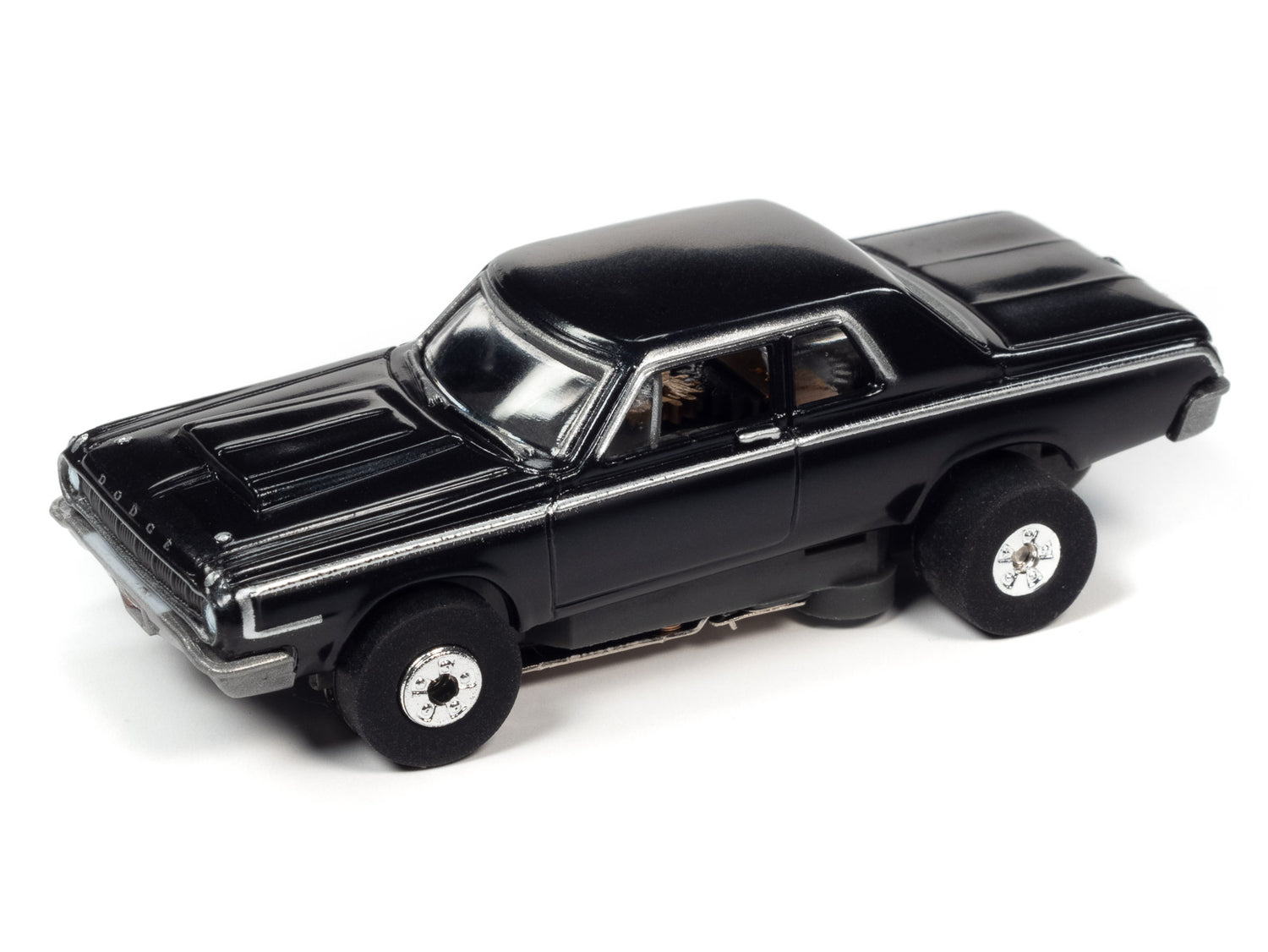 Auto World Thunderjet Cars N Coffee 1964 Dodge 330 (black) HO Scale Slot Car