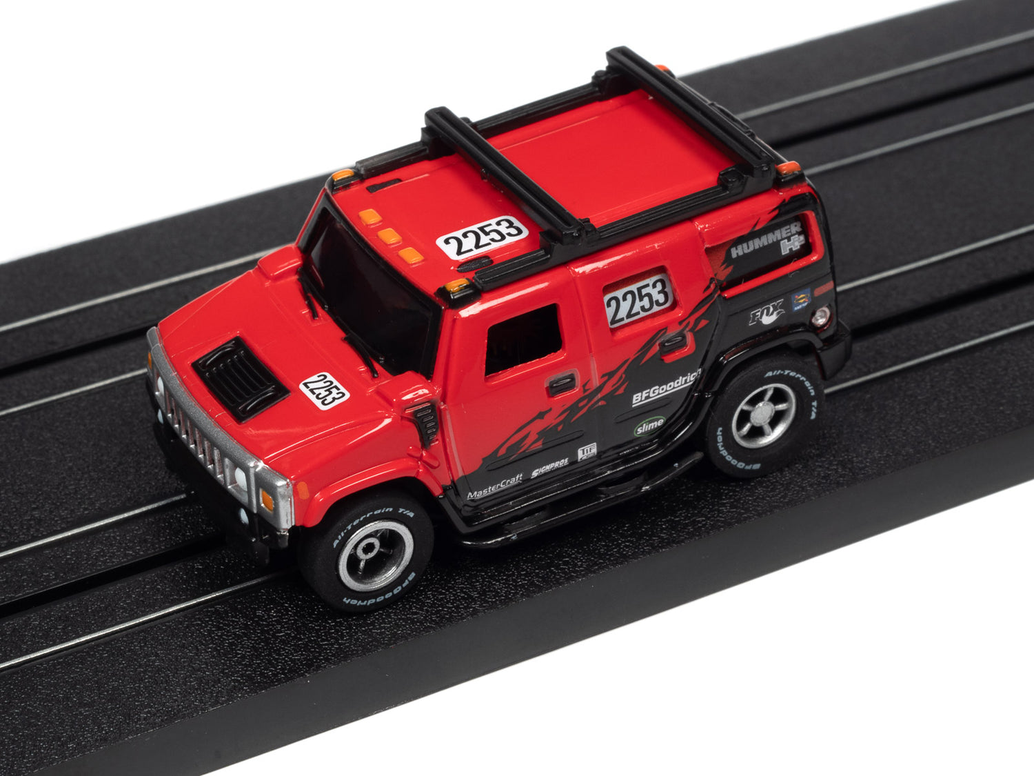 Auto World Xtraction Rally 2005 Hummer H2 (red) HO Scale Slot Car