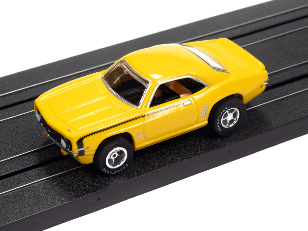 Auto World Xtraction 1969 Chevrolet Camaro (Yellow) HO Scale Slot Car