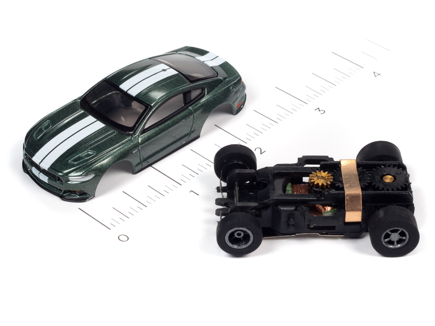 Auto World Xtraction 2018 Mustang GT (Highland Green) HO Scale Slot Car