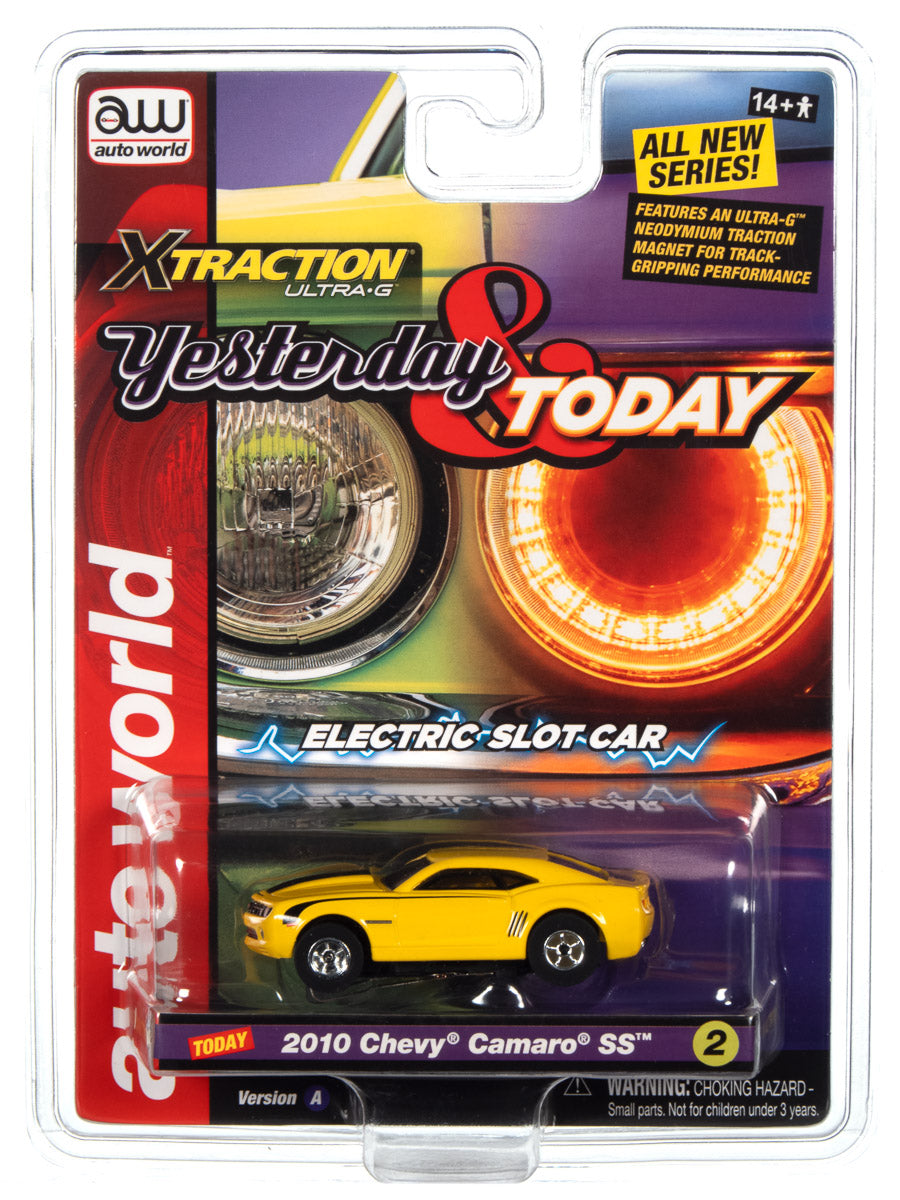 Auto World Xtraction 2010 Chevrolet Camaro (Yellow) HO Scale Slot Car