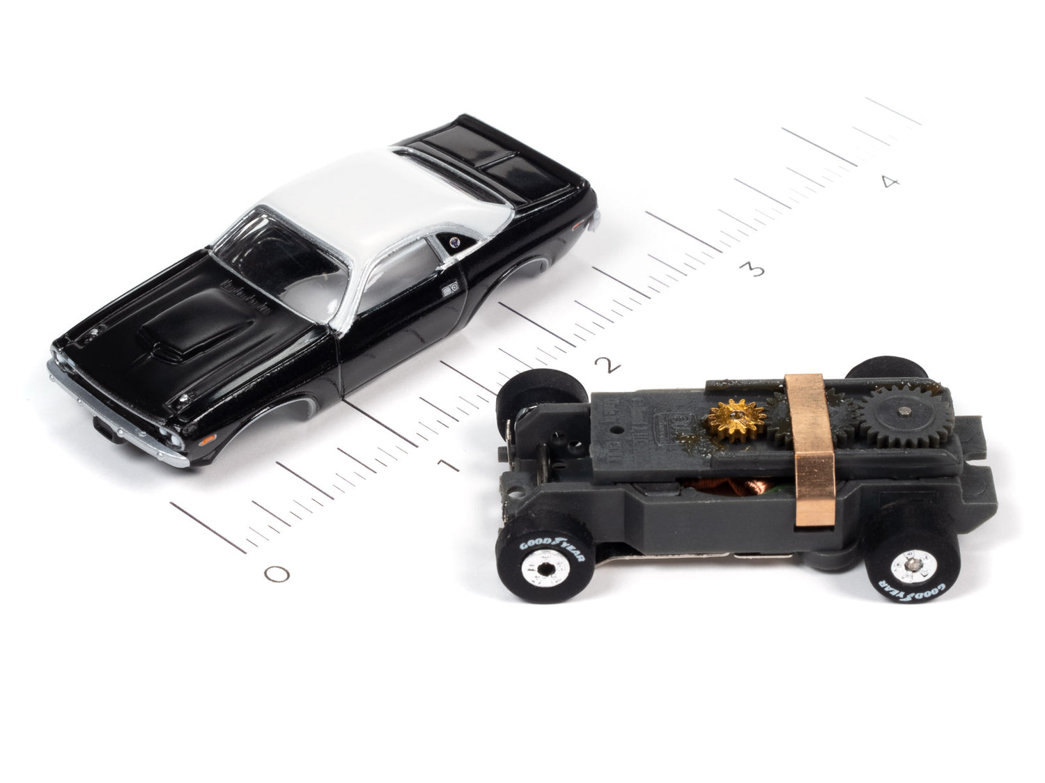Auto World Thunderjet Mr. Norm's Grand Spaulding Dodge - 1970 Dodge Challenger T/A (Black) HO Scale Slot Car