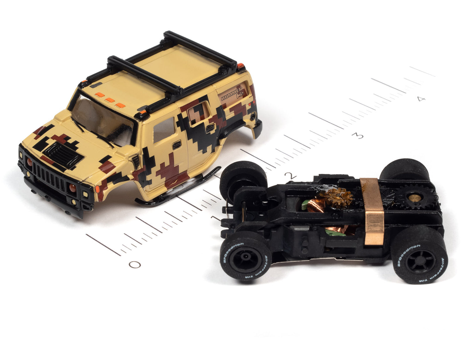 Auto World Xtraction Off Road 2005 Hummer H2 (Camo) HO Scale Slot Car