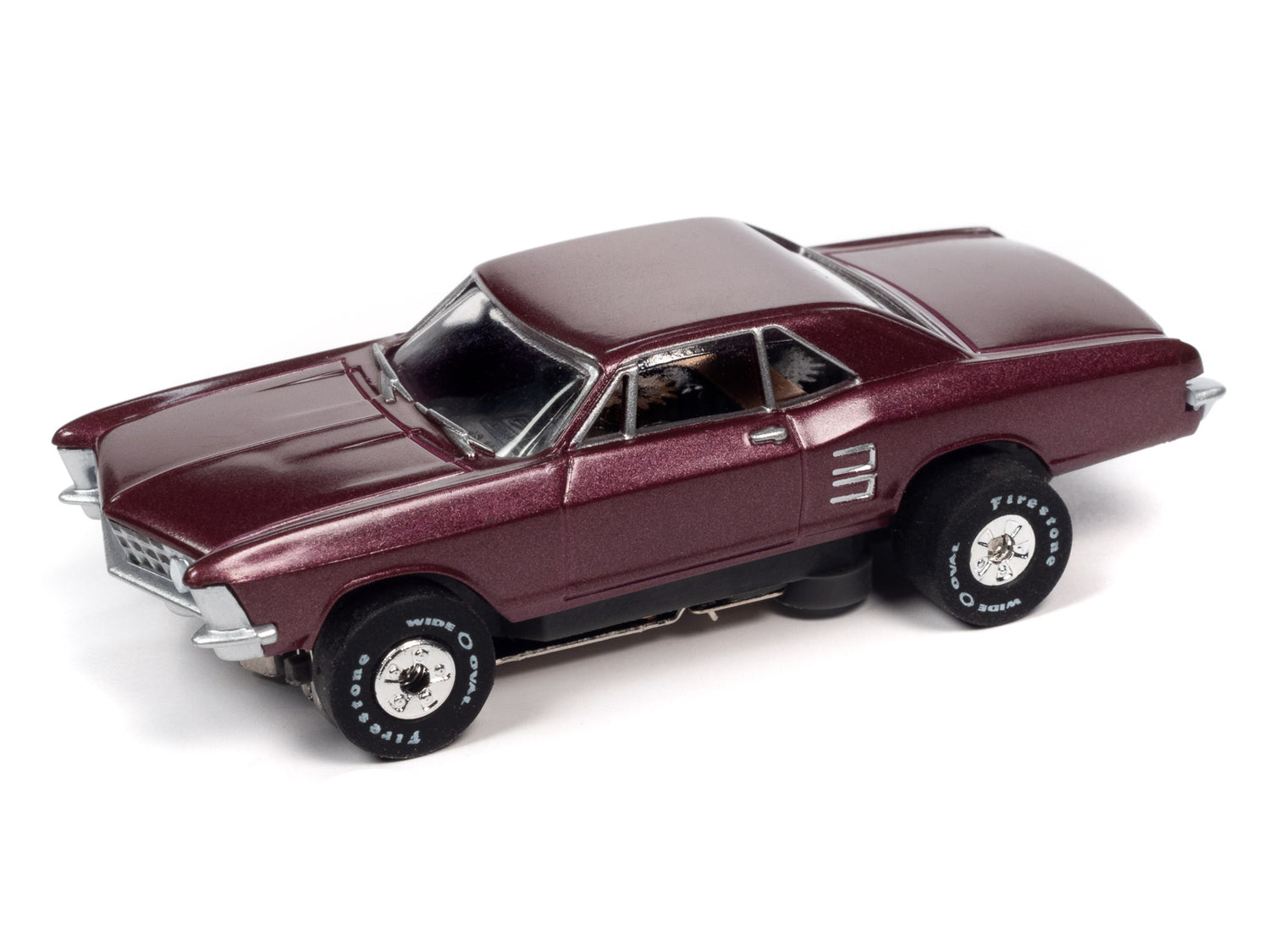 Auto World Thunderjet OK Used Cars 1963 Buick Riviera (Burgundy) HO Scale Slot Car