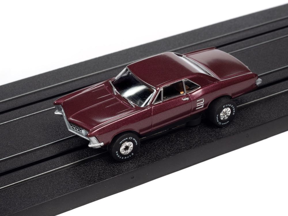 Auto World Thunderjet OK Used Cars 1963 Buick Riviera (Burgundy) HO Scale Slot Car