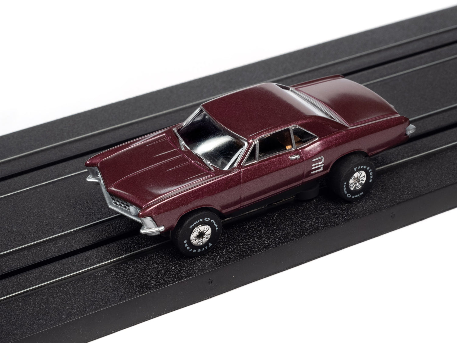Auto World Thunderjet OK Used Cars 1963 Buick Riviera (Burgundy) HO Scale Slot Car
