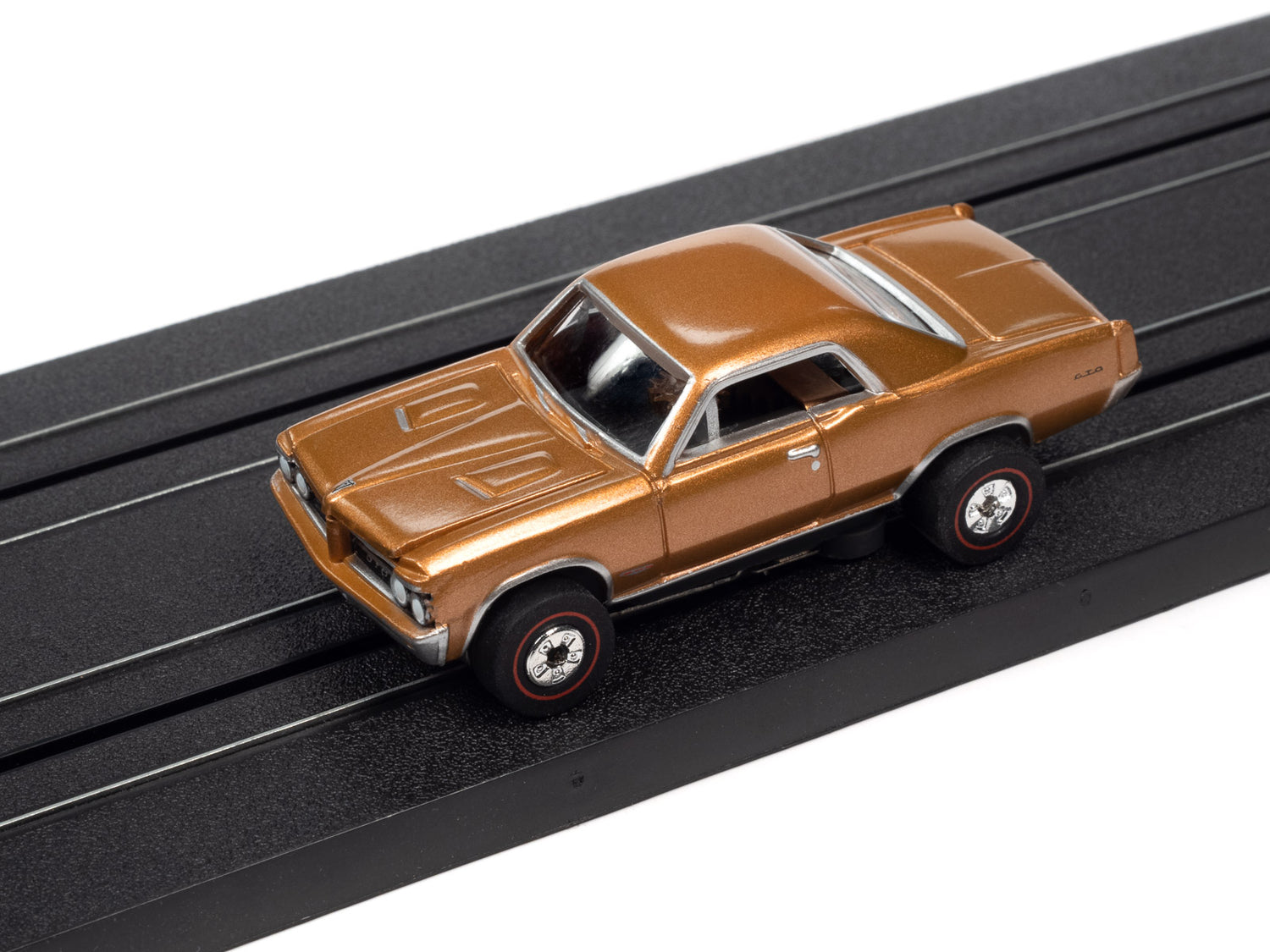 Auto World Thunderjet OK Used Cars 1964 Pontiac GTO (Gold) HO Scale Slot Car