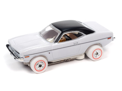 Auto World Thunderjet OK Used Cars 1970 Plymouth Barracuda Gran Coupe (iWheels) HO Scale Slot Car