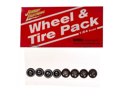 Johnny Lightning wheel and Tire pack #5 (8 Tires-8 Wheels) For 1:64 Scale Diecast