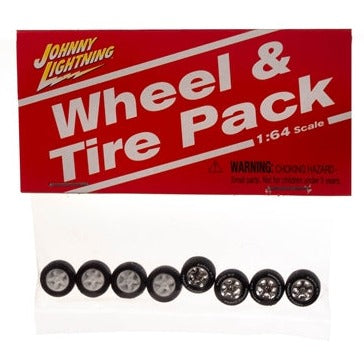 Johnny Lightning wheel and Tire pack #6 (8 Tires-8 Wheels) For 1:64 Scale Diecast
