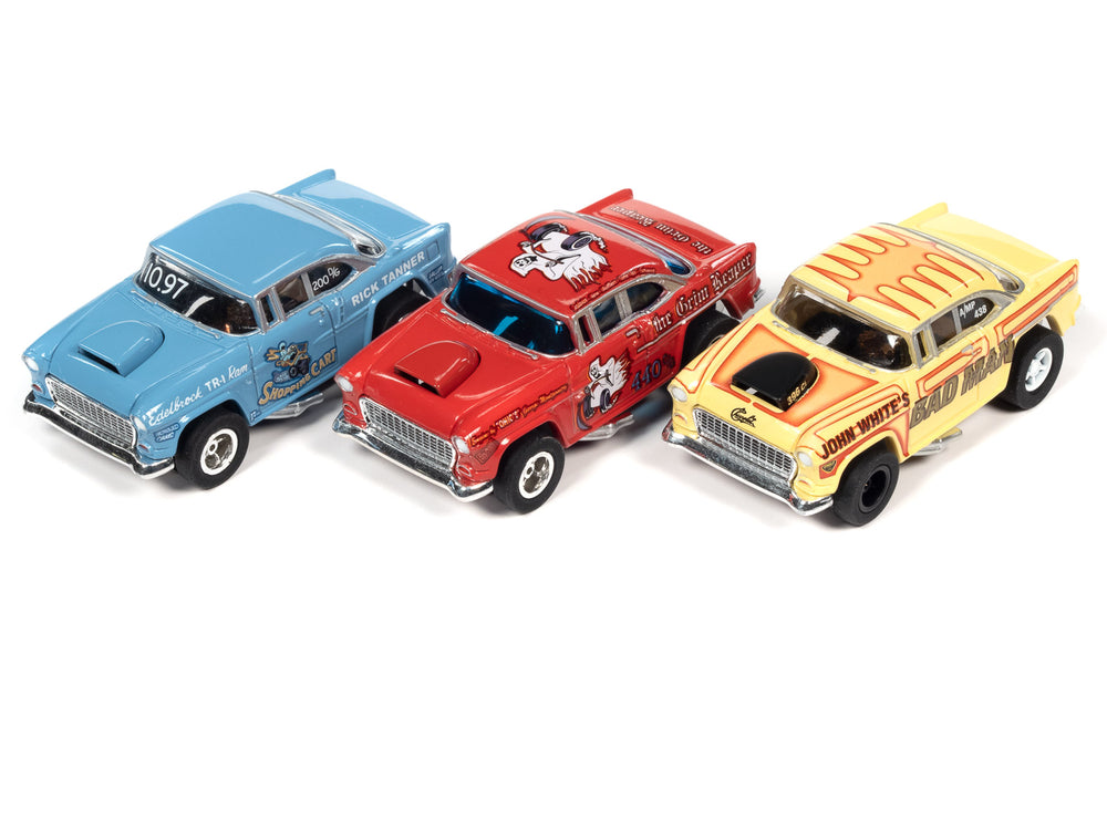 Auto World Xtraction 1955 Chevrolet Bel Air Gassers (3 Car Set