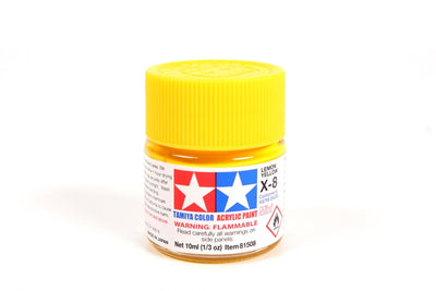 Tamiya Acrylic Mini X8, Lemon Yellow 10ml Bottle