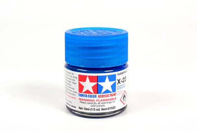 Tamiya Acrylic Mini X23, Clear Blue 10ml Bottle