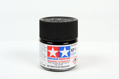 Tamiya Acrylic Mini XF1, Flat Black 10ml Bottle