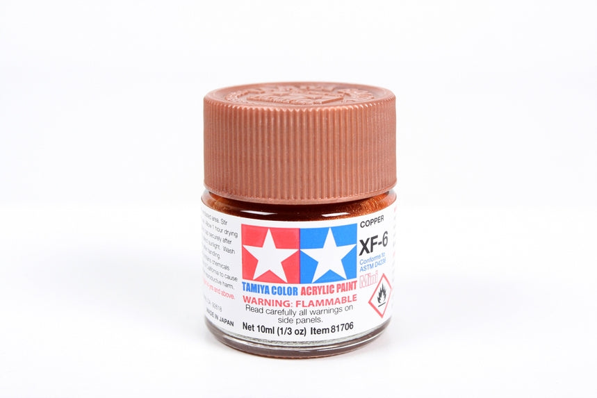 Tamiya Acrylic Mini XF6, Copper 10ml Bottle