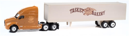 Classic Metal Works TraxSide Collection 2000's Semi Tractor Trailer Set (Tasket Bakery) 1:87 HO Scale