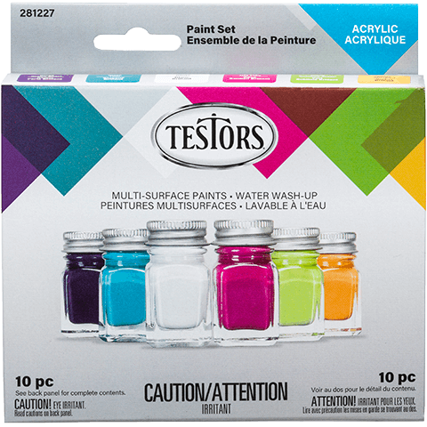 Testors Acrylic Paint 6 Piece Set, Trend