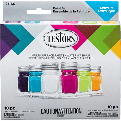 Testors Acrylic Paint 6 Piece Set, Trend