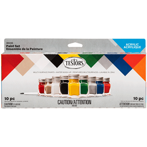 Testors Acrylic 9 Piece Value Paint Set