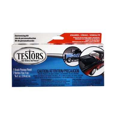 Testors Model Car Enamel Paint Kit 7-bottles