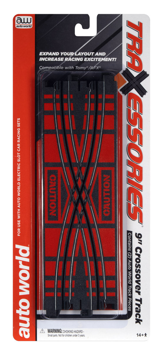 Auto World 9" Crossover Track (2-Pack) HO Scale