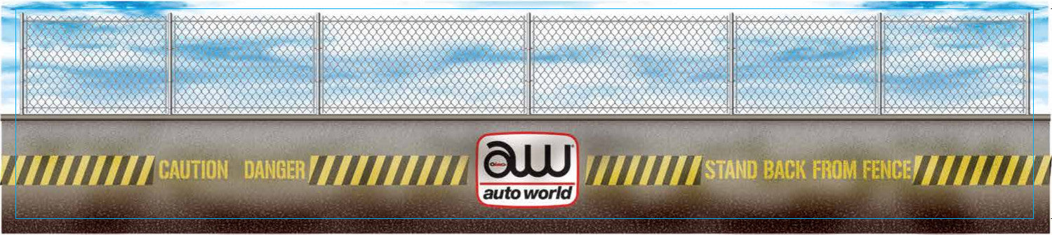 Auto World 14.5" Billboard Race Track Barrier Walls 6 pk HO Scale
