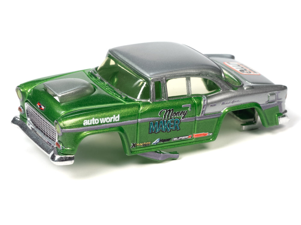 Auto World 7' Track & Accessory Expand-A Set w/XT 1955 Chevy Bel