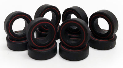 Auto World Xtraction Slot Car Front Tires (RED LINE) (12) HO Scale