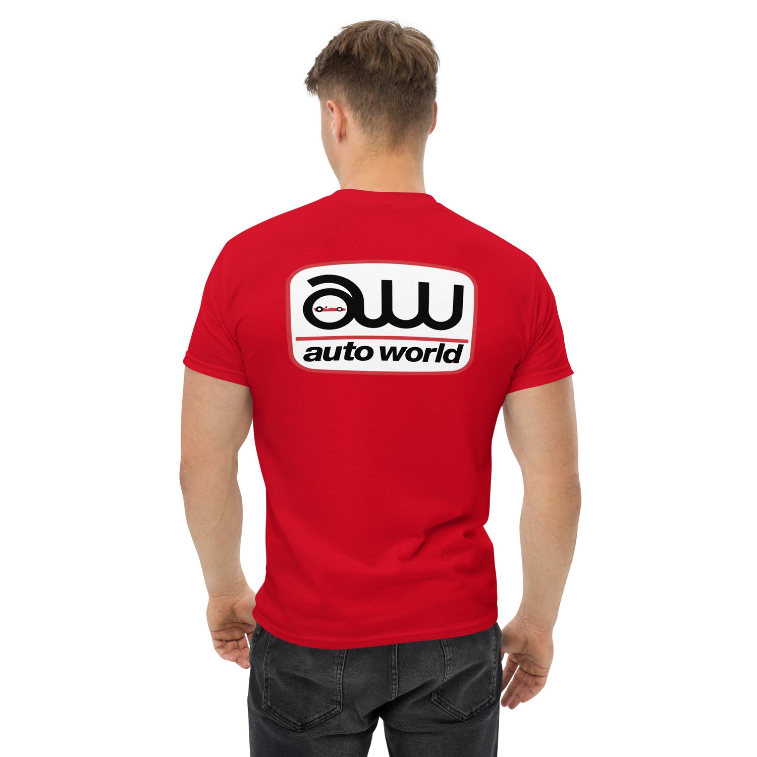 AUTO WORLD LOGO PRINTED T-SHIRT (FRONT AND BACK)