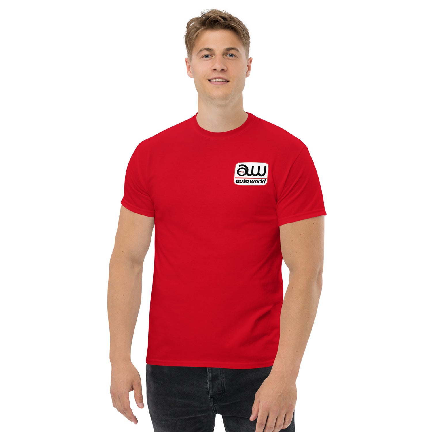 AUTO WORLD LOGO PRINTED T-SHIRT (FRONT AND BACK)